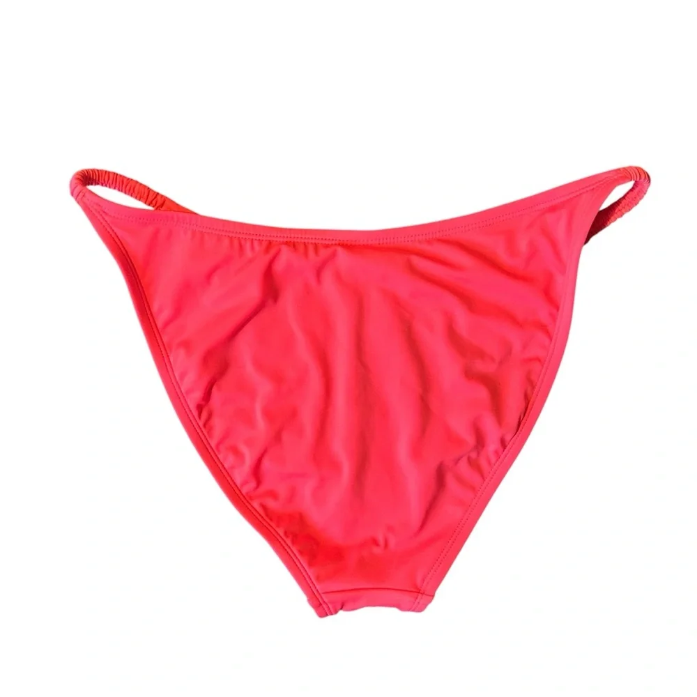 NWT Wild Fable Low Rise Extra Cheeky Xtra High Leg Bikini Bottoms Hot Pink XL - Picture 4 of 5